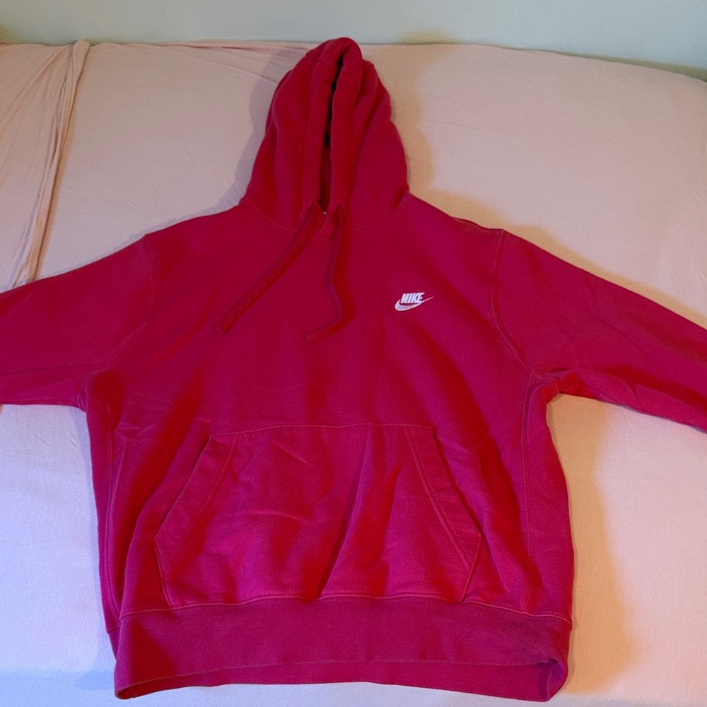 Hot pink Nike club hoodie